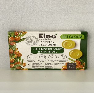 Карамель леденцовая с облепиховым маслом и витамином С Eleo купить